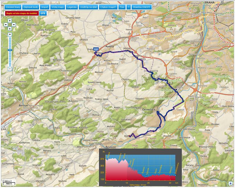 mapa.JPG - Mapa trasy s výškovým profilem